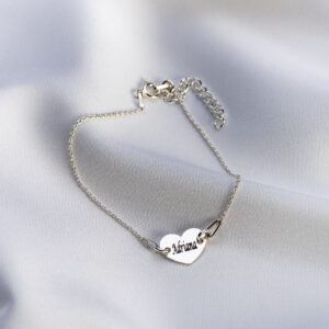 Bratara " Lady Heart" din argint personalizata - imagine 2
