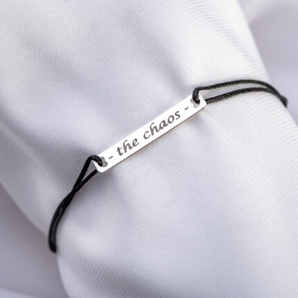 Bratara reglabila "The Chaos" Personalizata cu Charm din Argint 925