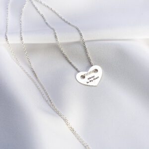 Lănțișor din argint 925 cu charm Inima 12mm - imagine 2