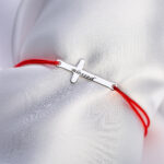 Bratara Reglabila  "Blessed" cu charm cruce gravata laser