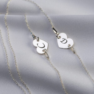 Lanțișor din argint 3 inimi personalizat - imagine 2