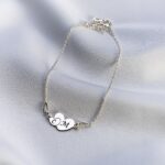 Bratara "Lady Double Heart" din argint personalizata