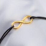 Bratara Reglabila cu Charm "Infinit Gold" din Argint 925 placat cu Aur