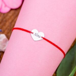 Bratara reglabila "Baby Inima" Personalizata din Argint 925 - imagine 4