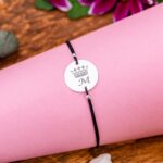 Bratara reglabila "Baby King Initiala" Personalizata din Argint 16 mm