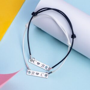 Set Bratari snur Matase "Long Initiale" Personalizate