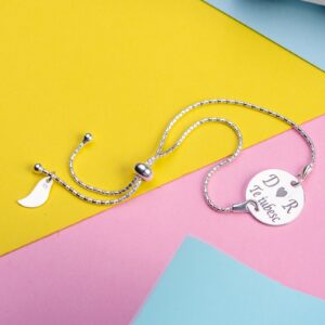 Bratara Glamour "Initiale,Te iubesc" din Argint Personalizata