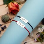 Set Bratari Reglabile "Long Oval " Personalizate din Argint 925, 23mm gravate laser