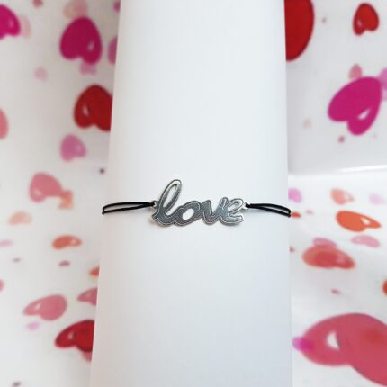 Bratara reglabila "Love" handmade din Argint 925