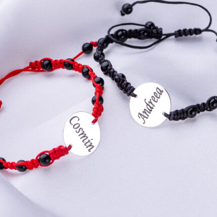 Set Bratari Manik Name Impletite Manual Personalizate