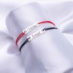 Set Bratari "Long" Personalizate cu Tablita din Argint 925, 25mm gravate laser