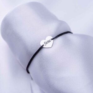 Bratara reglabila "Baby Inima" Personalizata din Argint 925 - imagine 3