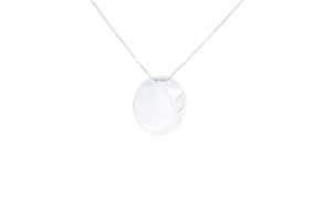 Lantisor cu charm banut si inima decupata, din Argint 925