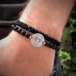 Brățară "Te iubim Tati" Onix si Argint925