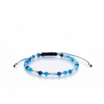 Brățară “BlueAgate Sunshine” unică handmade Aur Premium 14k și pietre semiprețioase Agat albastru Armilla