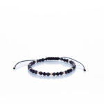Brățară “BlueSun Night Slice” unică handmade Aur Premium 14k și pietre semiprețioase Piatra Soarelui albastru Armilla