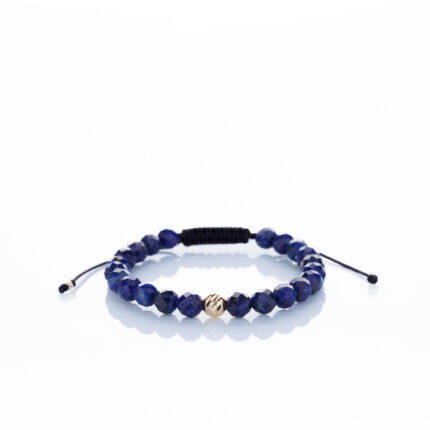 Brățară “Lapis Lazuli Shadow Slice” unică handmade Aur Premium 14k și pietre semiprețioase Lapis Lazuli albastru Armilla