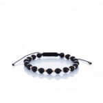 Brățară “Onix Galaxy Glossy” unică handmade Aur Premium 14k și pietre semiprețioase Onix negru Armilla