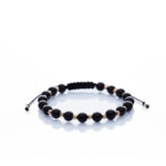 Brățară “Onix Galaxy Mat” unică handmade Aur Premium 14k și pietre semiprețioase Onix negru Armilla