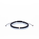 Brățară “Onix Mystic Mat” unică handmade Aur Premium 14k și pietre semiprețioase Onix negru Armilla