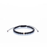 Brățară “Onix Mystic Slice ” unică handmade Aur Premium 14k și pietre semiprețioase Onix negru Armilla