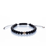 Brățară “Onix Shadow Mat” unică handmade Aur Premium 14k și pietre semiprețioase Onix negru Armilla