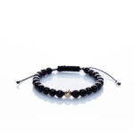 Brățară “Onix Shadow Slice” unică handmade Aur Premium 14k și pietre semiprețioase Onix negru Armilla
