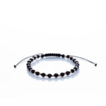 Brățară “Onix Sparkle Glossy” unică handmade Aur Premium 14k și pietre semiprețioase Onix negru Armilla