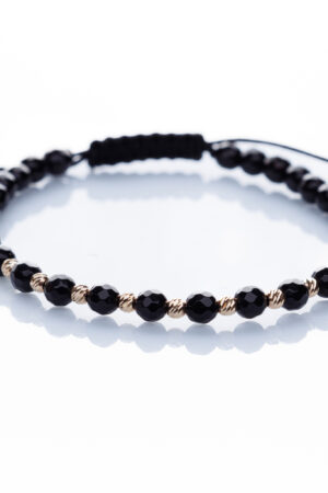 Brățară “Onix Sunshine Slice” unică handmade Aur Premium 14k si pietre semipretioase Onix fatetat Armilla - imagine 2