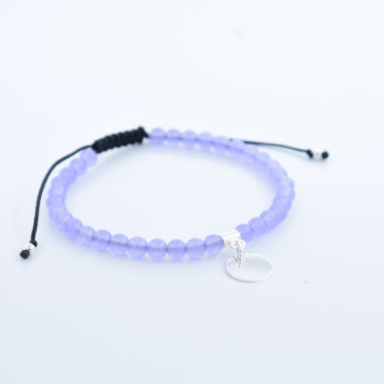 Bratara personalizata realizata manual cu pietre semipretioase Agat si charm banut din Argint 925