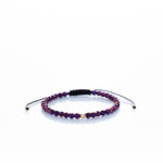 Brățară “PurpleHematite Mystic Slice” unică handmade Aur Premium 14k și pietre semiprețioase Hematit mov fațetat Armilla
