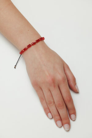 Brățară “RedCube2 Glass Sunshine” unică handmade Aur Premium 14k și pietre din cristal sticlă Armilla - imagine 2
