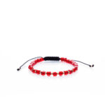 Brățară “RedCube2 Glass Sunshine” unică handmade Aur Premium 14k și pietre din cristal sticlă roșu cub Armilla