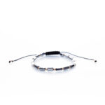 Brățară “SilverGlass Sunshine” unică handmade Aur Premium 14k și cristal sticlă argintiu Armilla