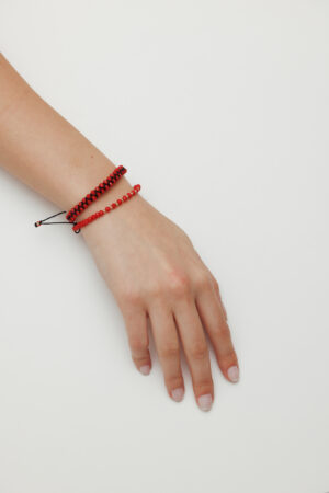 Brățară “RedGlass Sunshine” unică handmade Aur Premium 14k și pietre din cristal sticlă Armilla - imagine 3