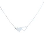 Lantisor din argint 925 cu charm Inima dubla