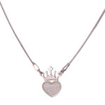 Lantisor din Argint 925 cu Charm Inima coroana
