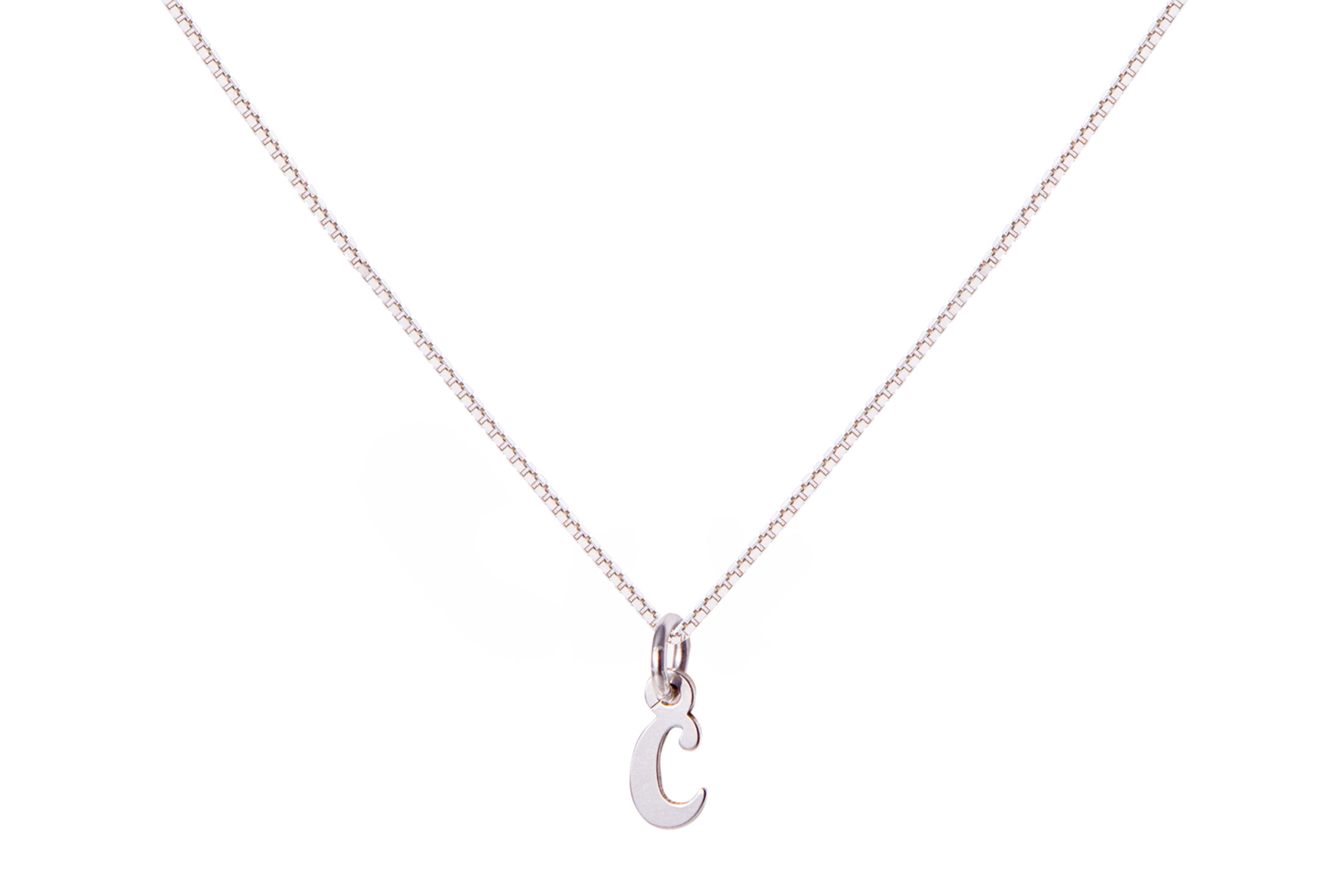 Lantisor-Argint-925-Gravat-Laser-Armilla-Silver-21LANT55.jpg Lantisor din Argint 925 cu Charm litera C - imagine 1