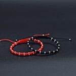 Set bratari impletite manual personalizate cu bile din Argint 925