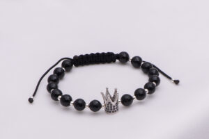 Bratara reglabila din Argint 925 cu charm Coroana Cubic Zirconia CZ