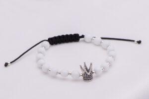 Bratara reglabila din Argint 925 cu charm Coroana Cubic Zirconia CZ