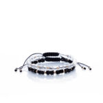 Set două brățari “White Black Finesse” Aur Premium 14k handmade Armilla