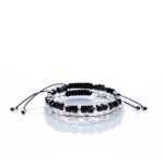 Set două brățari “Black White Finesse” Aur Premium 14k handmade Armilla