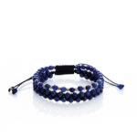 Set două brățari “Lapis Elegance” Aur Premium 14k handmade Armilla