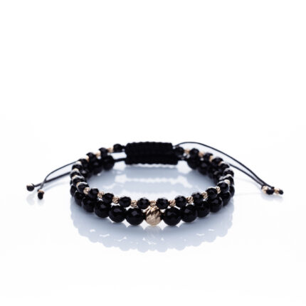 Set două brățari “Onix Glamour Slice” Aur Premium 14k handmade Armilla