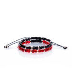 Set două brățari “Red Black Finesse” Aur Premium 14k handmade Armilla