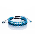 Set două brățari “Turquoise Elegance” Aur Premium 14k Turcoaz reconstituit handmade Armilla