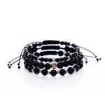 Set trei brățari “Onix Exquisite” Aur Premium 14k handmade Armilla
