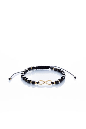 Brățara "Eternity Cube" Cub Negru Argint 925 placat Aur