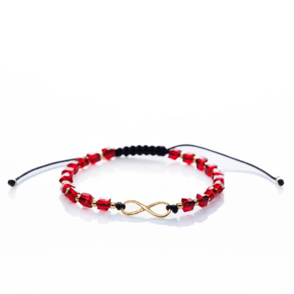 Brățara "Radiant Rouge" - Cub Roșu Argint 925 placat Aur